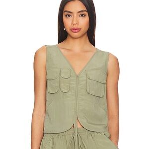 LPA Sojinita Cargo Vest Top in Sage